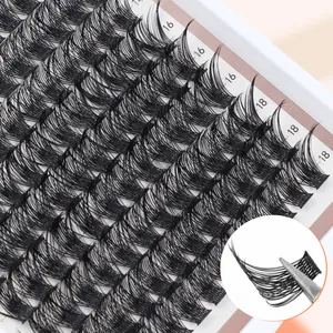 DIY cluster wimperverlenging set met dicht D-curl volume in lengtes 8-18 mm