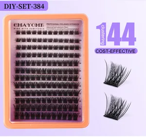 Macro-opname van 144 clusterwimpers met gemengde lengtes van 10mm tot 18mm voor DIY