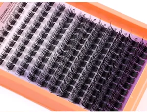 Macro-opname van DIY-clusterwimpers met 12-18 mm segmenten in een oranje opbergtray
