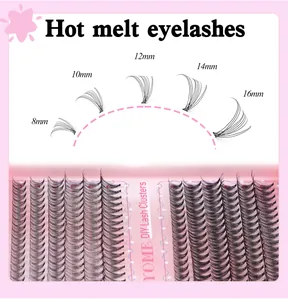 Set de extensiones de pestañas DIY con racimos de 8-16 mm para un aspecto denso y natural