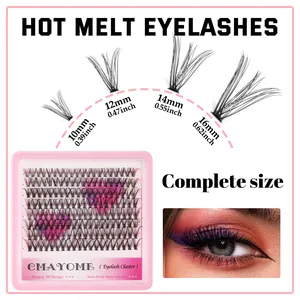 DIY individual cluster lashes 10-16mm fluffy 3D eyelash extension kit for volume looks