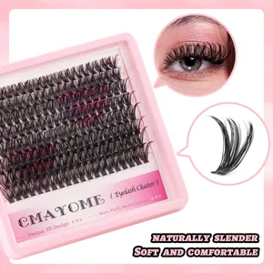 3D individual eyelash extensions 10-16mm mix length in DD curl with 160 clusters