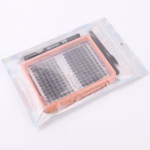 DIY eyelash extension kit with 175 clusters, dual-end bond and seal glue, and tweezers