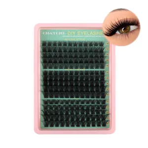 DIY individual eyelash extension set featuring natural and thick styles from 10-16mm