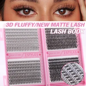 Kit extension ciglia 3D opache in lunghezze 10-16mm con stili di volume misti set