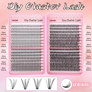 Σετ βλεφαρίδων DIY cluster με καμπυλότητα D-Curl 10-16mm για φυσικό και πυκνό εφέ