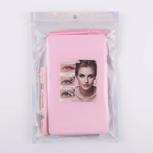 Kit extension ciglia rosa con colla Bond & Seal e strumenti in sacchetto olografico