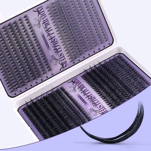 Individual lash clusters set with D-curl 3D and 80D volume in 9mm to 16mm lengths