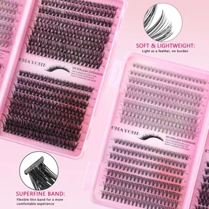 DIY cluster wimpers set met gemengde lengtes 8-16mm voor natuurlijk volume en krul