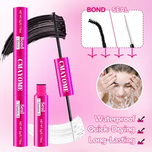 Waterproof 2-in-1 DIY lash bond and seal dual-ended eyelash glue with biotin and vitamin E