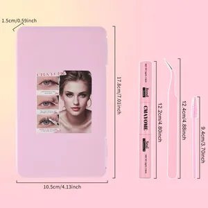 Kit extension ciglia fai-da-te con ciglia 30D/100D, colla, pinzetta e set spazzole