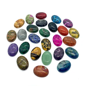 Diverse 18x25mm ovale natuursteen cabochons gepolijst voor het maken van sieraden