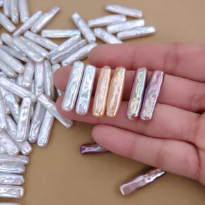 Natürliche Barock Süßwasserperlen Stäbchen Perlen mit starkem Glanz für DIY Schmuck