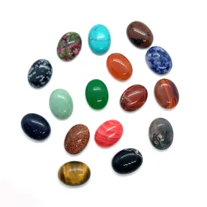Collezione di cabochon in pietre naturali ovali per la creazione di gioielli fai-da-te