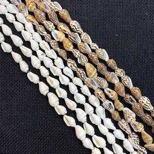 Perline di Conchiglia Naturale Lucidata Piccole Perline a Spirale Sfuse per Creazione di Gioielli Braccialetti Orecchini DIY