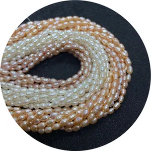 Natürliche Süßwasserperlen in Weiß, Rosa und Champagner für handgefertigten DIY-Schmuck