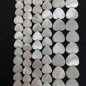 Natürliche herzförmige Perlmutt-Muschelperlen für Schmuckherstellung und DIY-Zubehör