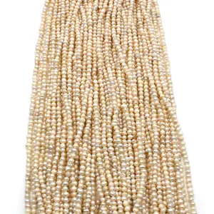 Fili di Perle d'Acqua Dolce Naturali Quasi Rotonde Perline Sfuse Per Creazione Gioielli Fai-da-te Collane Bracciali Accessori