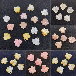 Natürliche Muschel Bärentatze Fußabdruck Anhänger Mini MOP Charms Für DIY Schmuckherstellung Handgefertigte Halsketten Armbänder Zubehör Damen