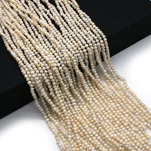 Fili di perle d'acqua dolce naturali 2-3mm per la creazione di gioielli fai da te