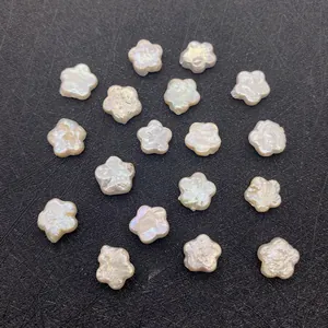 Détails de perles baroques en forme de fleur de prunier pour accessoires de bijoux DIY