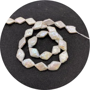 Perles d'eau douce baroques naturelles en forme de losange pour la création de bijoux