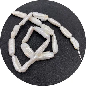Fil de perles d'eau douce baroques blanches naturelles pour la création de bijoux DIY