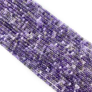 Gefacetteerde natuurlijke amethist ronde kralen 2-4mm voor DIY sieraden maken