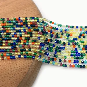 Gefacetteerde regenboog spinel glaskralen 2-3mm voor DIY-kettingen en handgemaakte sieraden