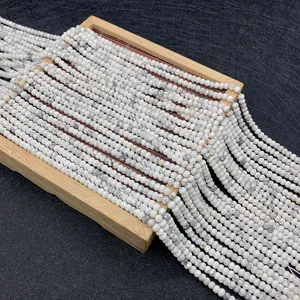 Natuurlijke witte turquoise facet geslepen kralen 2-6mm voor DIY sieraden maken
