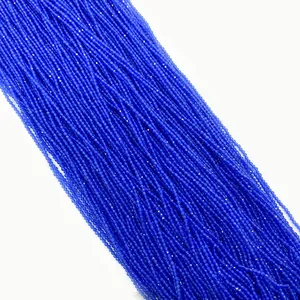Dettaglio di perline sfaccettate occhio di gatto blu scuro 2mm per gioielli fai da te