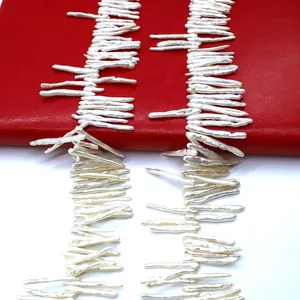 Natuurlijke witte barokke staafparels voor DIY-kettingen en het maken van sieraden