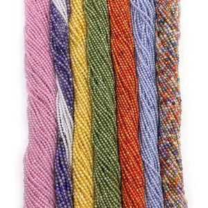 Natuursteen Gefacetteerde Ronde Losse Kralen Veelkleurig Kleine Tussenkralen Voor DIY Halsketting Armband Sieraden Maken Accessoires