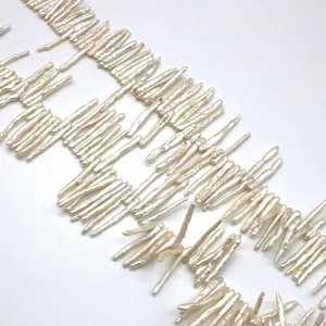 Natuurlijke witte zoetwater Biwa barok parelsnoeren voor DIY sieraden maken