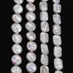 Natuurlijke Zoetwaterparel Losse Kralen Barok Wit Knoop Rechthoekig Onregelmatige Parel Voor DIY Sieraden Maken Ketting Accessoires