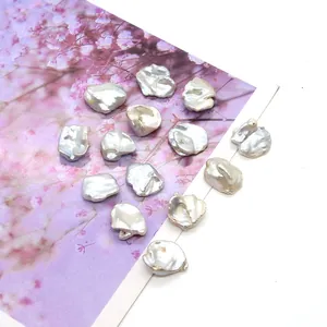 Natuurlijke witte zoetwater barokparels met iriserende glans voor DIY-sieraden