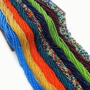 Πολύχρωμες γυάλινες χάντρες σπινέλιο 2-3mm για χειροποίητα κοσμήματα και DIY κολιέ