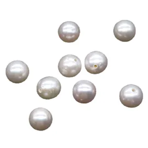 Natuurlijke Zoetwaterparel Losse Kralen Hoge Glans Bijna Rond Half Geboorde Kralen Voor DIY Ketting Sieraden Maken Accessoires Verschillende Maten