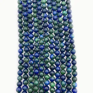 Natural Phoenix Lapis Lazuli Stone Loose Beads Round Ball Azurite Malachite Chrysocolla For DIY Bracelet Jewelry Making