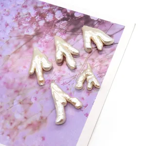 Natural baroque freshwater pearl beads in unique claw shape for DIY jewelry making