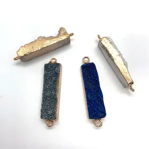 Natuursteen connectoren met goud plating voor DIY sieraden maken en accessoires