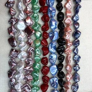 Natural Shell Irregular Beads Baroque Style Polished Dyed Loose Beads For DIY Necklace Bracelet Jewelry Making Accessories