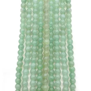 Green Aventurine Natural Stone Loose Beads Round Polished Semi-Precious Beads For DIY Necklace Bracelet Jewelry Making Accessories