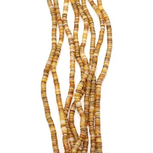 Natural shell Heishi beads in earth tones for DIY jewelry necklaces and bracelets
