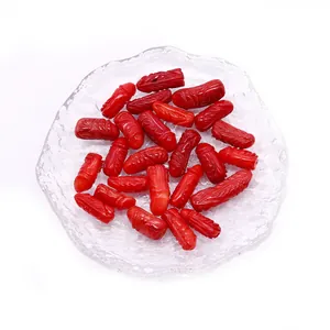 Perle in corallo sintetico rosso a forma di uccello per accessori di gioielli DIY