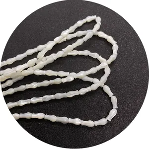 Natuurlijke witte schelpkralen in bloemknopvorm voor DIY sieraden maken accessoires