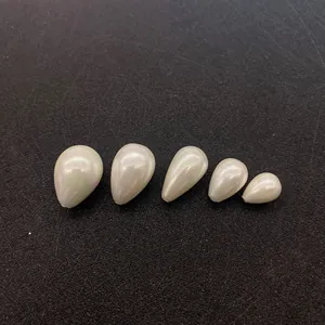 Glass Painted Imitation Artificial Pearl Water Drop Teardrop Loose Beads DIY Jewelry Making Accessories White Baroque Style Artificial Pearl Beads For Necklaces Earrings Bracelets Findings