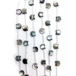 Natural Shell Cat Shape Loose Beads Iridescent Mother Of Artificial Pearl Polished DIY Jewelry Making Accessory Necklace Bracelet