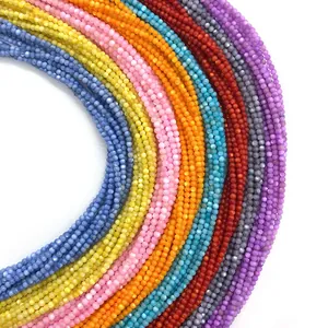Perle tonde in conchiglia naturale multicolore per creazione di gioielli fai da te