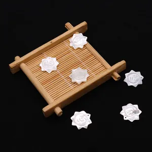 Pendentifs soleil en nacre naturelle blanche en forme d'étoile pour création de bijoux DIY